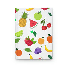 Load image into Gallery viewer, "Retro Fruit" Pattern Hard Backed Lined Journal -150 pages (75 sheets)