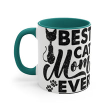 Load image into Gallery viewer, Best Cat Mom Ever  {Red/Green/Blue  Funny Coffee Mug, 11oz | Funny Gift | Funny Mug | Cats Mug | Funny Cat Gift