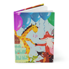 Load image into Gallery viewer, "Boogie Woogie Birthday Celebration" - 150 pages (75 sheets)  hard backed lined journal | Fun Animal Journal | Creative Writing Journal