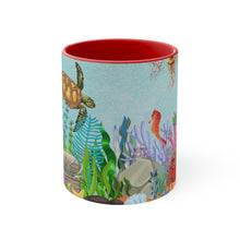 Load image into Gallery viewer, Ocean Floor Seascape - (Red/Navy/Light Blue/Pink/Black Interior) 11oz Coffee Mug - | Perfect Gift For Mom | Ocean | Ocean Themed