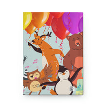Load image into Gallery viewer, "Boogie Woogie Birthday Celebration" - 150 pages (75 sheets)  hard backed lined journal | Fun Animal Journal | Creative Writing Journal