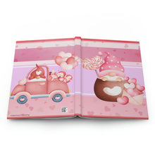 Load image into Gallery viewer, "Valentine's Day Gnomes" - 150 pages (75 sheets)  Hard Backed Lined Journal