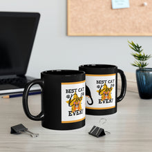 Load image into Gallery viewer, Best Cat Dad Ever (Cat) - 11oz Ceramic Black Mug | Cat Dad Coffee Mug | Father's Day Mug |