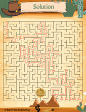 Load image into Gallery viewer, 1 Printable Western Themed Printable Puzzle  Cowboy Digital Activity for Kids Teachers and Adults 1 Puzzle and 1 Answer