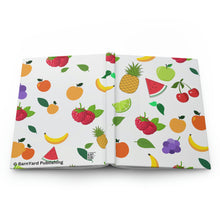 Load image into Gallery viewer, "Retro Fruit" Pattern Hard Backed Lined Journal -150 pages (75 sheets)