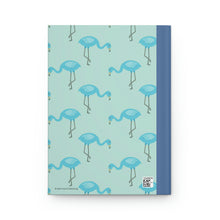 Load image into Gallery viewer, "Blue Flamingos In Love"  - 150 pages (75 sheets)  hard backed lined journal