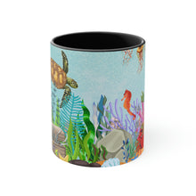 Load image into Gallery viewer, Ocean Floor Seascape - (Red/Navy/Light Blue/Pink/Black Interior) 11oz Coffee Mug - | Perfect Gift For Mom | Ocean | Ocean Themed