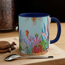 Load image into Gallery viewer, Ocean Floor Seascape - (Red/Navy/Light Blue/Pink/Black Interior) 11oz Coffee Mug - | Perfect Gift For Mom | Ocean | Ocean Themed