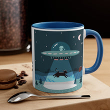 Load image into Gallery viewer, I Believe -Cow Alien Abduction -{Red/Navy/Black} Funny Coffee Mug, 11oz | Funny Gift | Funny Coffee Mug | Funny Alien Mug