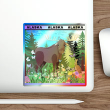 Load image into Gallery viewer, ALASKA Moose - Holographic Die-cut Stickers