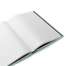 Load image into Gallery viewer, "Blue Flamingos In Love"  - 150 pages (75 sheets)  hard backed lined journal