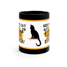 Load image into Gallery viewer, Best Cat Dad Ever (Cat) - 11oz Ceramic Black Mug | Cat Dad Coffee Mug | Father's Day Mug |
