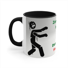 Load image into Gallery viewer, Zombies Eat Brains. Don't Worry, You're Safe - {Navy, Blue or Black} Funny Coffee Mug, 11oz | Funny Gift | Funny Coffee Mug | Funny Zombie