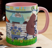 Load image into Gallery viewer, Daily Commute - 11oz {Navy Blue/Red/Pink/Green}  | Forest Animals | Fox | Bear| Rabbit on Bicycles