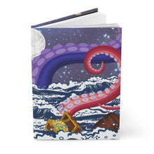 Load image into Gallery viewer, Not So Jolly Roger - Sea Creature & Pirates - 150 pages (75 sheets) hard back lined notebook/journal |