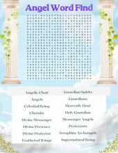 Load image into Gallery viewer, 1 Printable "Angel" Word Search   - 8.5" x 11" - 1 Puzzle + 1 Answer Sheet