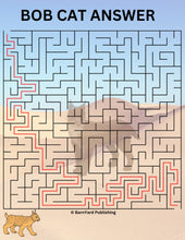Load image into Gallery viewer, 1 Printable "Bobcat" Maze  - 8.5" x 11" - 1 Puzzles + 1 Answers | Digital Maze | Printable Maze for Kids