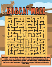 Load image into Gallery viewer, 1 Printable "Bobcat" Maze  - 8.5" x 11" - 1 Puzzles + 1 Answers | Digital Maze | Printable Maze for Kids