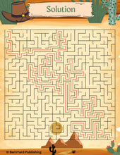 Load image into Gallery viewer, 1 Printable Western Themed Printable Puzzle  Cowboy Digital Activity for Kids Teachers and Adults 1 Puzzle and 1 Answer