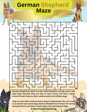 Load image into Gallery viewer, 1 Printable German Shepherd Themed Printable Puzzle  Digital Activity for Kids Teachers and Adults 1 Puzzle and 1 Answer
