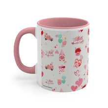 Load image into Gallery viewer, Valentines Day Gnomes and Candy , 11oz Ceramic Mug with Color interior