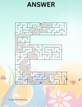 Load image into Gallery viewer, 6 Printable EASTER Puzzles for Kids Teachers and Adults 6 Mazes and 6 Solutions