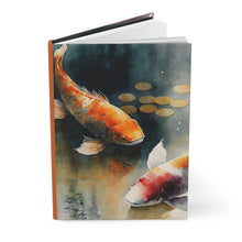 Load image into Gallery viewer, Koi Fish Pond, - 150 page (75 sheets) Line Hardback Journal