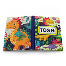 Load image into Gallery viewer, Personalized Cute Dinosaur Lined Journal - 150 page (75 sheets) Lined Hardback Journal