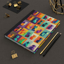 Load image into Gallery viewer, Cat Silhouettes - 150 page (75 sheets) Lined Hardback Journal | Fun Lined Cat Journal