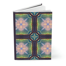 Load image into Gallery viewer, Crystal Dreams Geometric Designs - 150 page (75 sheets) Lined Hardback Journal |Snowflake Crystal Rainbow