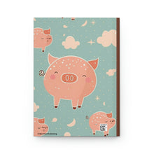 Load image into Gallery viewer, Little Pigs - 150 page (75 sheets) Lined Hardback Journal | Cute Playful Little Pigs