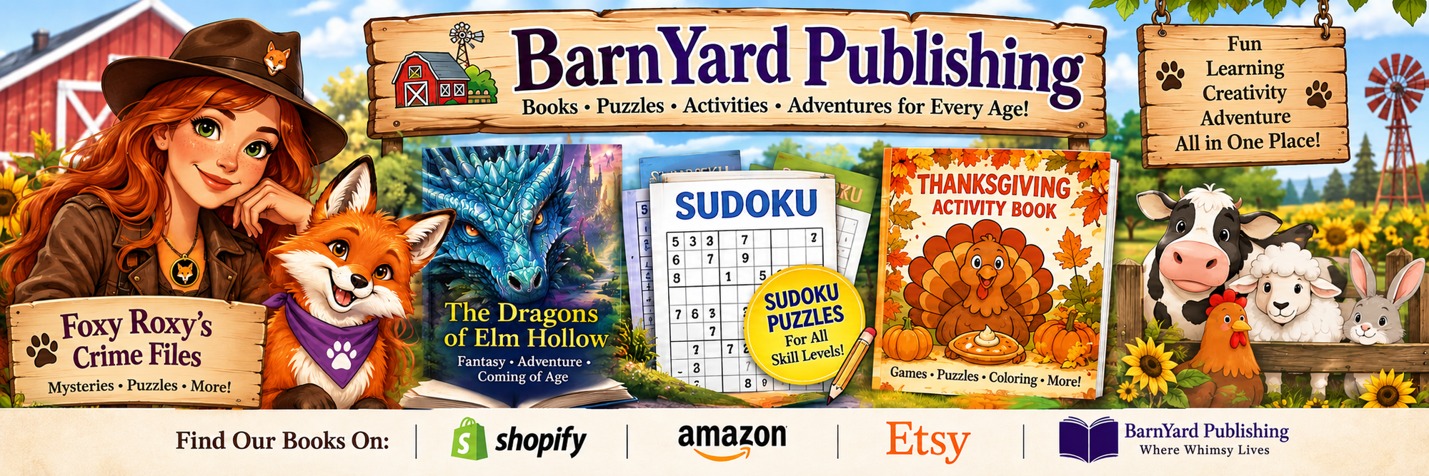 Welcome to BarnYard Publishing! Your Home For Whimsy!