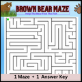 FREE!  1 Brown Bear Maze with Answer Key (2 pages)