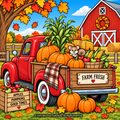 FREE!  1 Fall Harvest Coloring Page