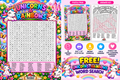 FREE! Unicorns & Rainbows Word Search with Answer Key – 2 Printable Pages