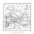 *FREE* - Snowy Winter Free Coloring Page for Kids and Adults!