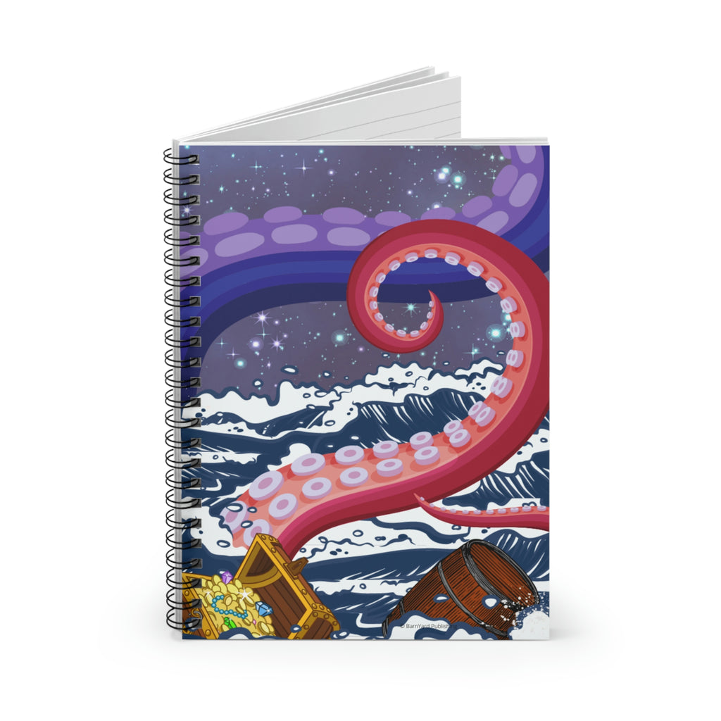 Kraken Spiral Notebook - Ruled Line  - 118 pages | Kraken Journal | Sea Monster Journal