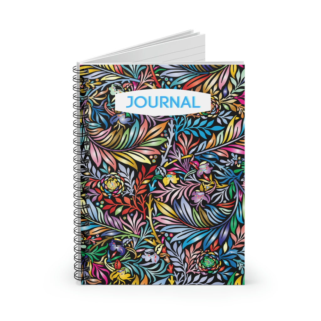 Bohemian Style Journal- Spiral Notebook - Ruled Line Journal - 118 pages (59 sheets)