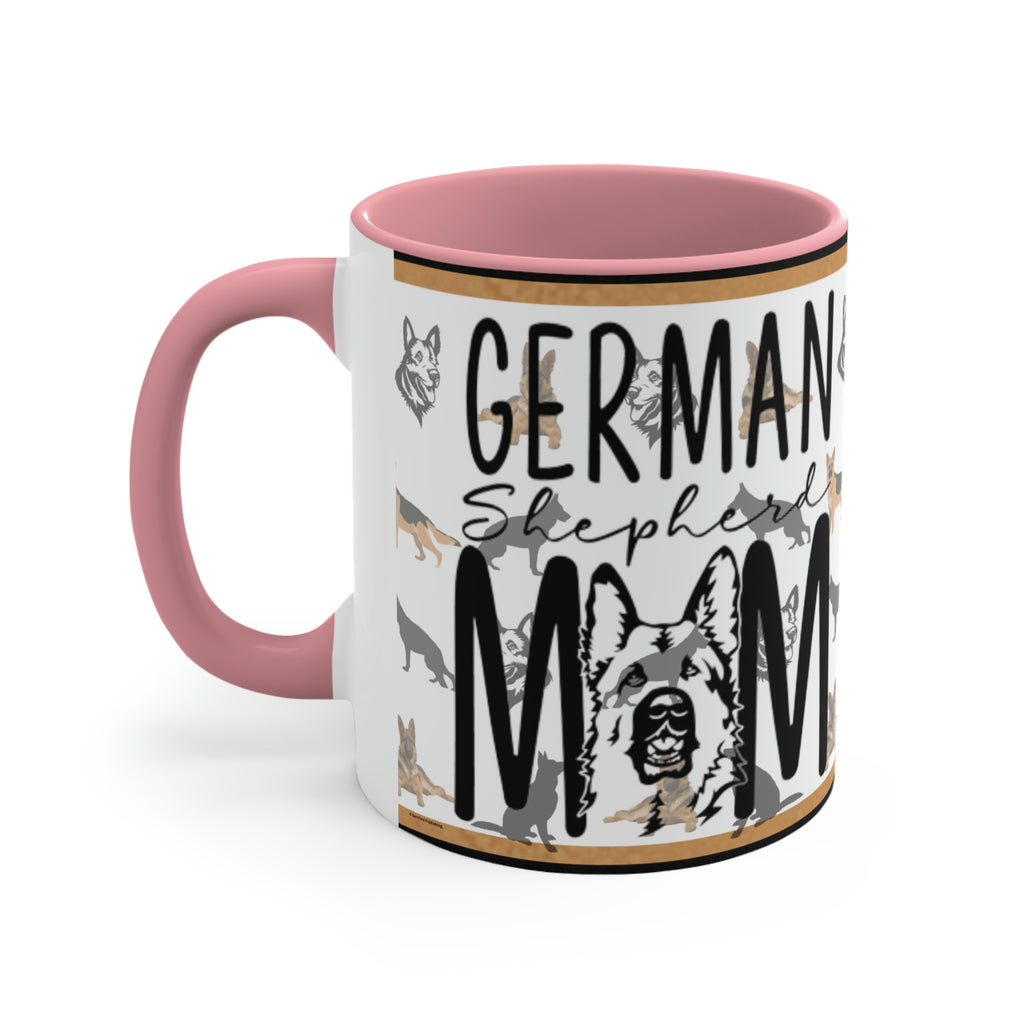German Shepherd Mom  11oz Ceramic Mug with Color interior