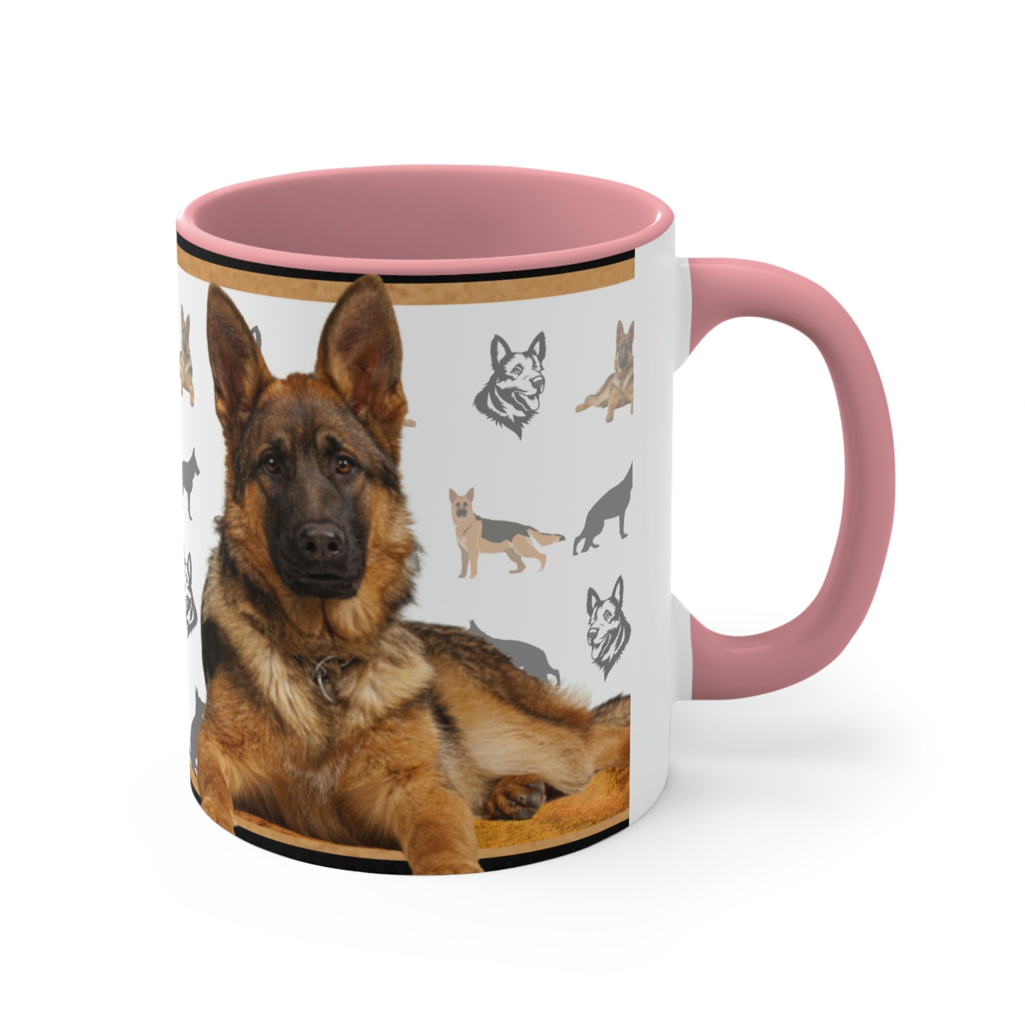 German Shepherd Mom  11oz Ceramic Mug with Color interior