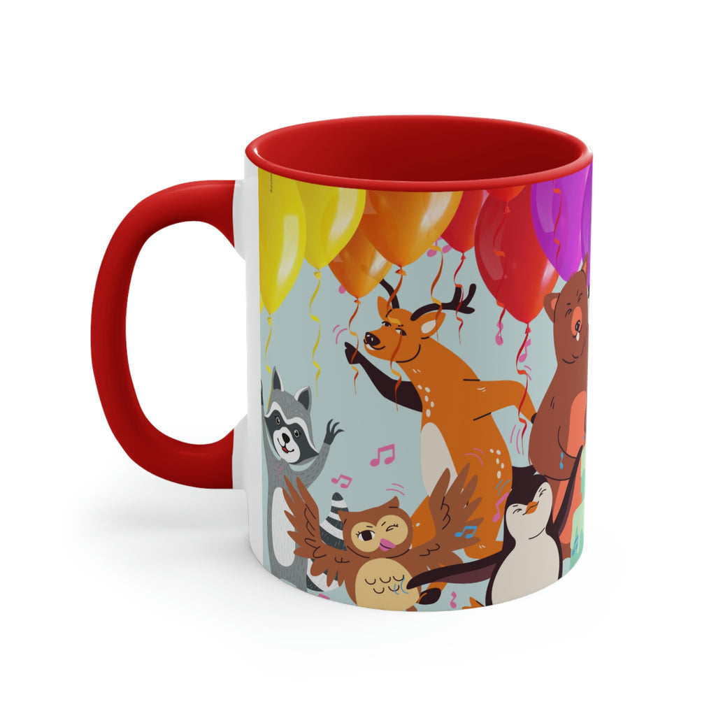 Boogie Woogie Birthday Celebration 11oz {Navy Blue/Red}  |  Coffee Mug | Best Birthday Coffee Mug for Coworker