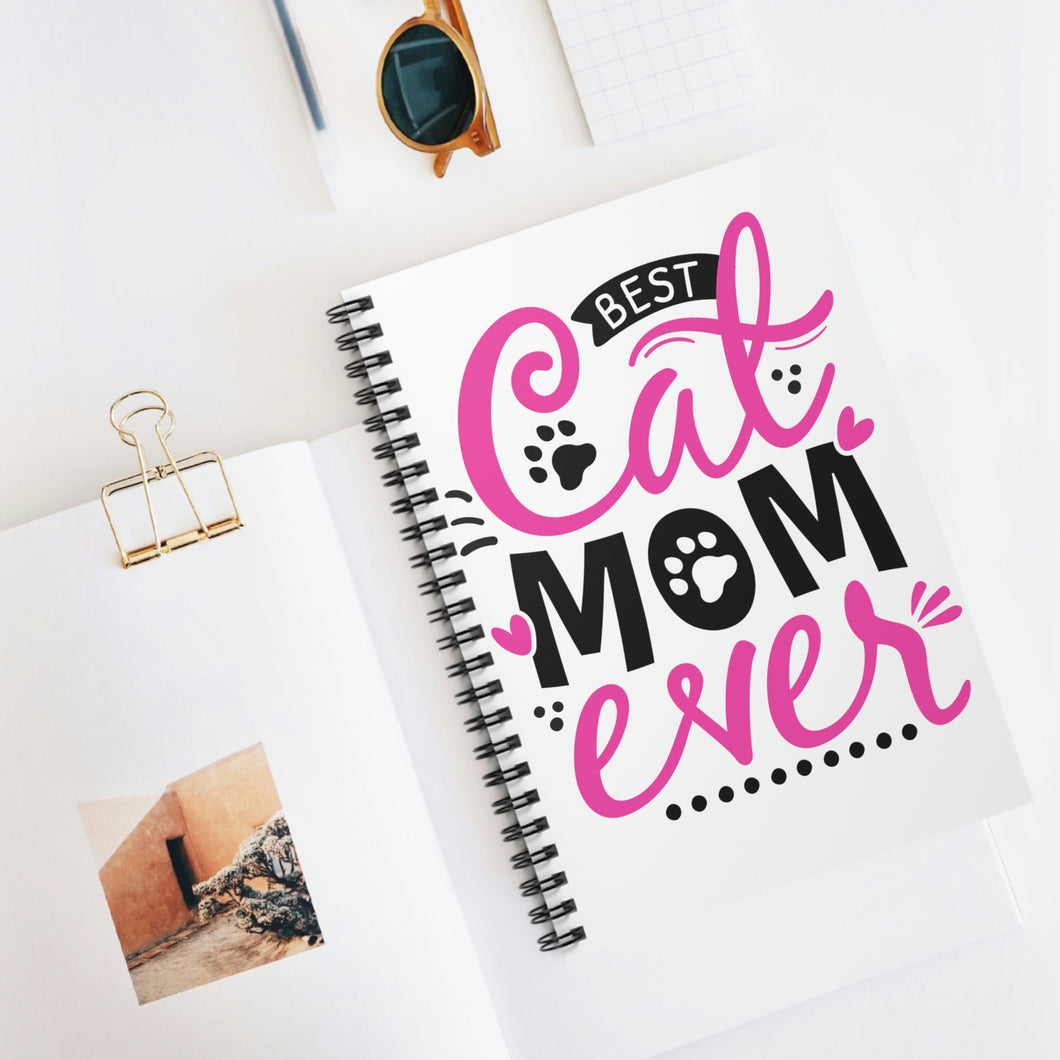 Best Cat Mom Ever Spiral Notebook - Ruled Line