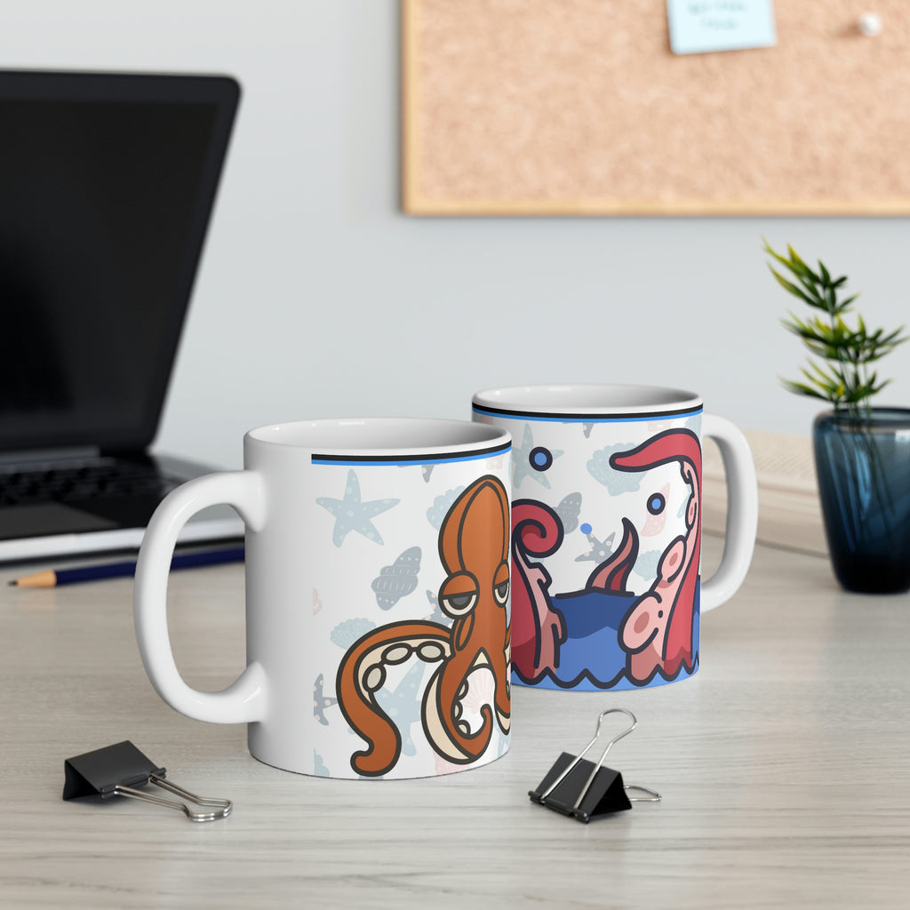 Sea Creatures (White) -  Ceramic Mug 11oz |