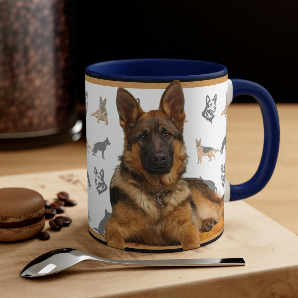 German Shepherd Mom  11oz Ceramic Mug with Color interior