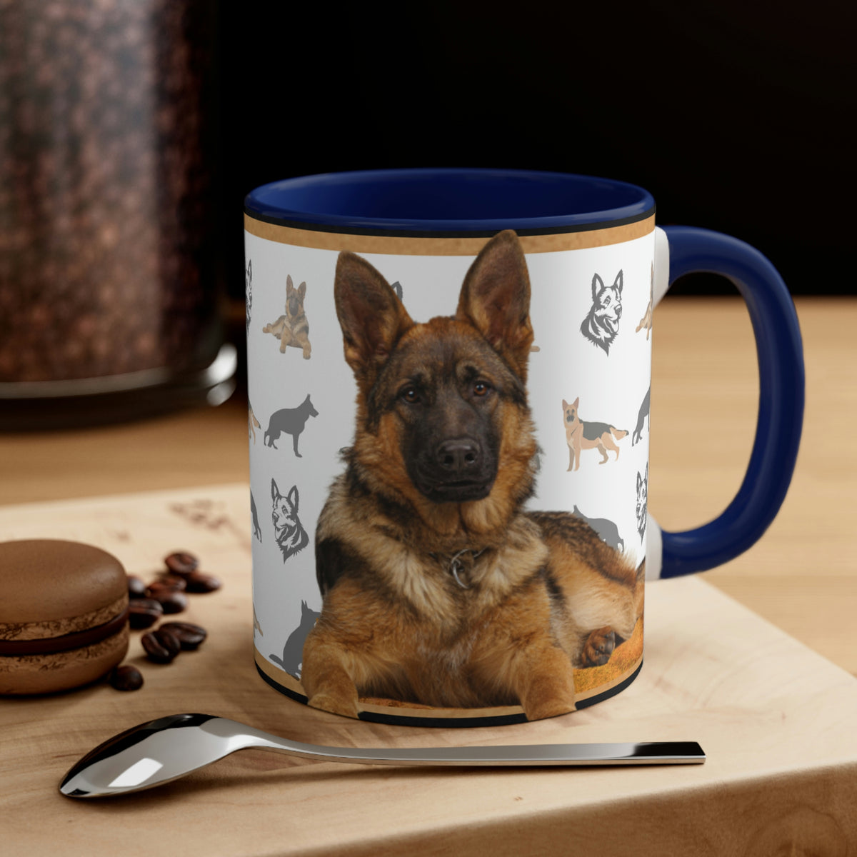 German Shepherd Mom  11oz Ceramic Mug with Color interior