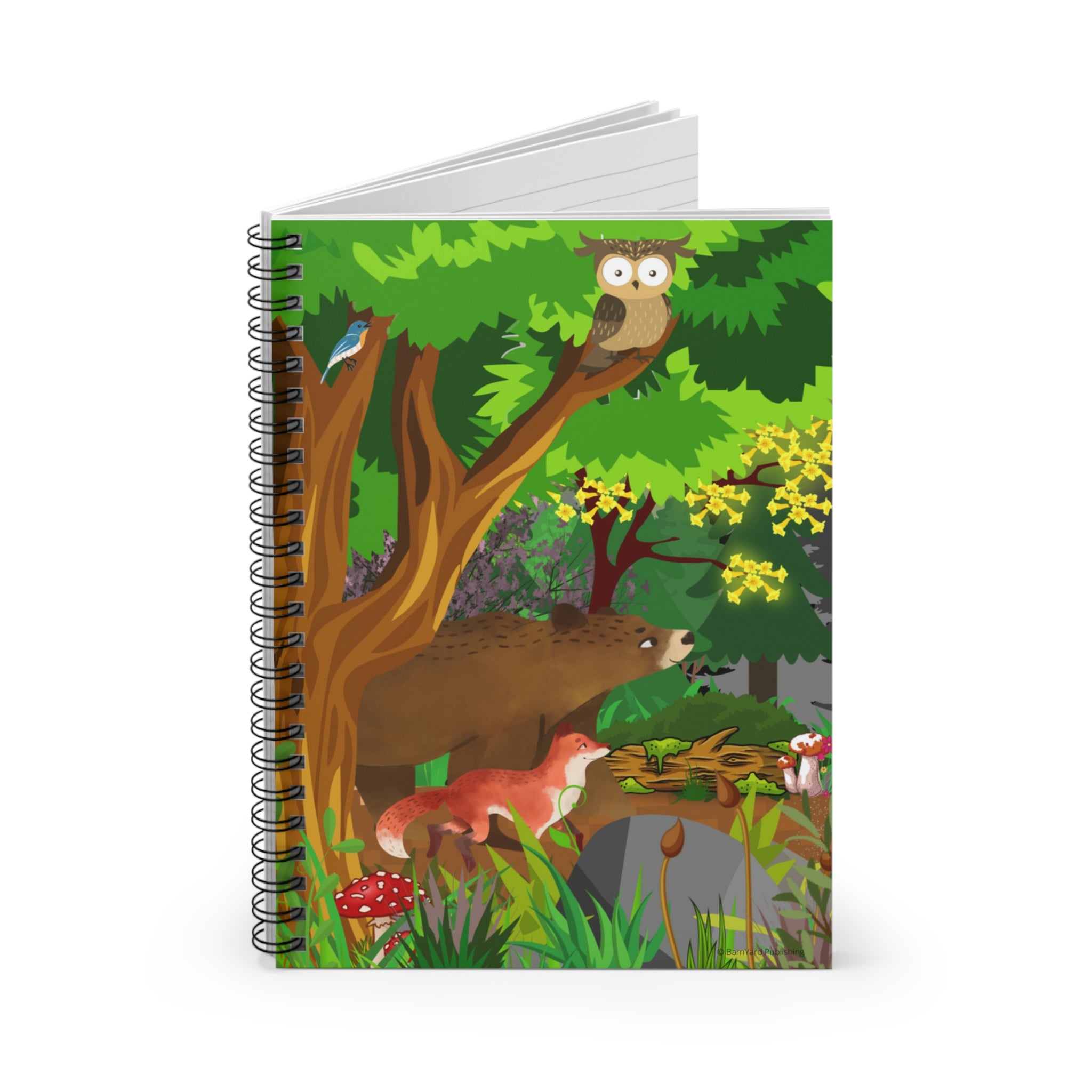 Forest Friends - Bear and Fox -Journal 118 paged- (Ruled/Lined)  | Journal for Kids | Journal for Teens | Lined Journals