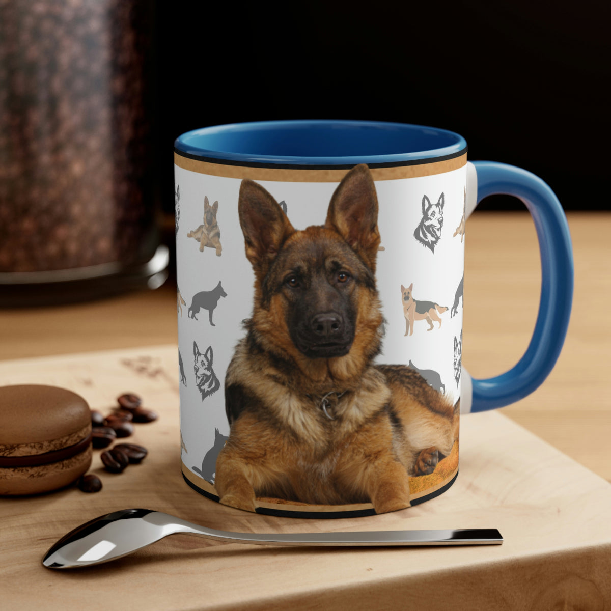 German Shepherd Mom  11oz Ceramic Mug with Color interior