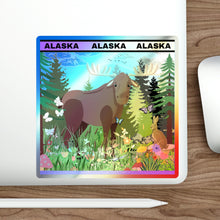 Load image into Gallery viewer, ALASKA Moose - Holographic Die-cut Stickers
