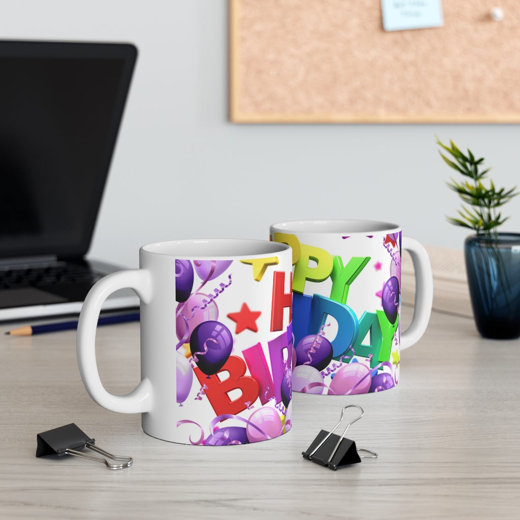 Happy Birthday -  Ceramic Mug 11oz | Happy Birthday Coffee Mug | Best Birthday Gift Mug