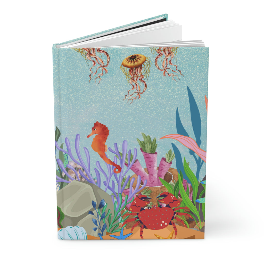 "Underwater Scene"  - 150 pages (75 sheets) Hard Back Lined Journal